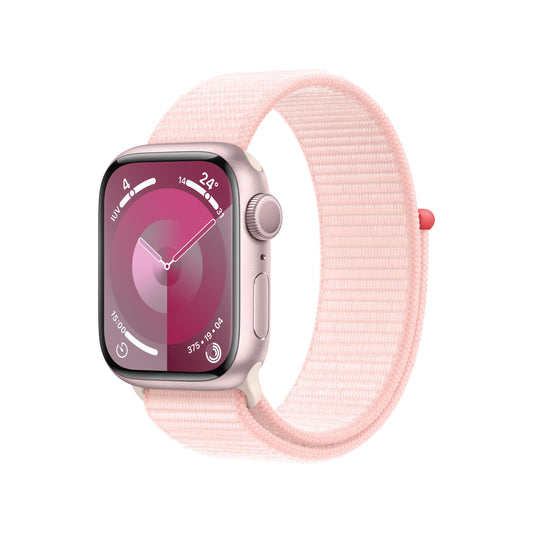 Apple Watch Series 9 (GPS) - Caja de aluminio en rosa de 41 mm - Correa Loop deportiva rosa claro