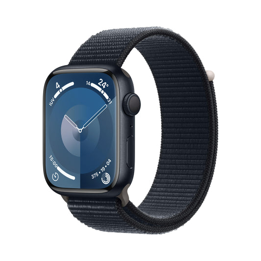 Apple Watch Series 9 (GPS) - Caja de aluminio en color medianoche de 45 mm - Correa Loop deportiva color medianoche
