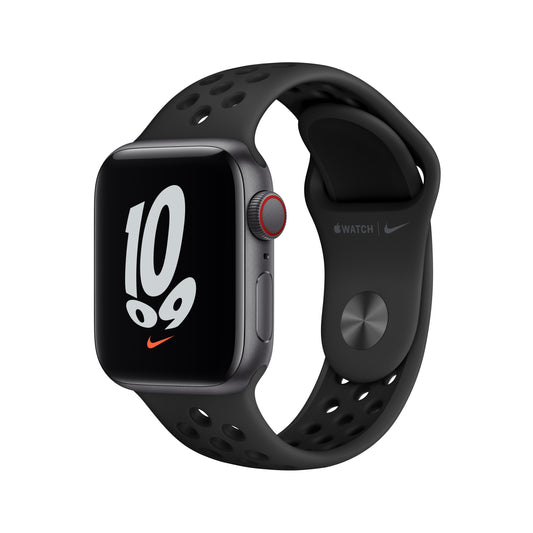 Apple Watch Nike SE (GPS+Cellular) - Caja de aluminio en gris espacial 40 mm - Correa Nike Sport antracita/negro - Talla única