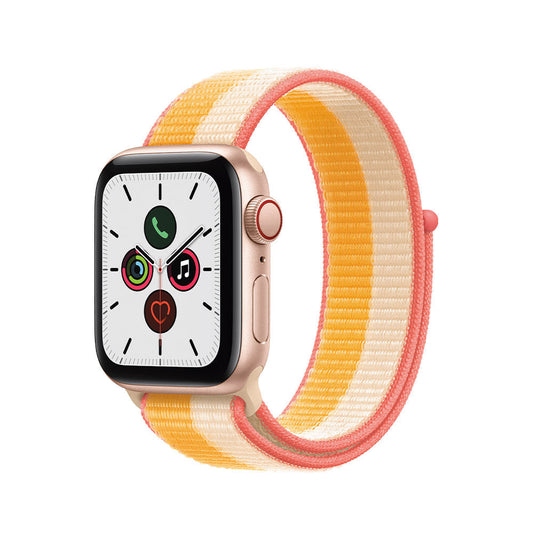 Apple Watch SE Aluminium Case with Maize/White Sport Loop
