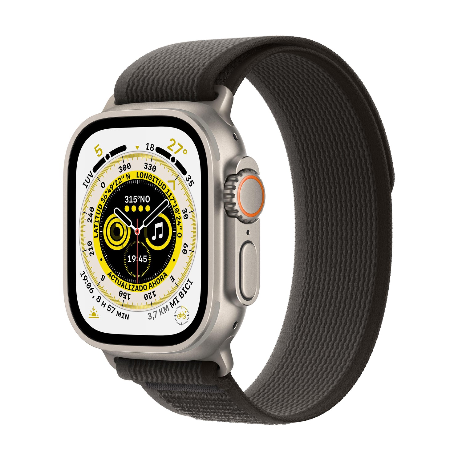 apl_ps_Apple Watch Ultra GPS + Cellular, 49mm Titanium Case with Black/Grey Trail Loop - M/L