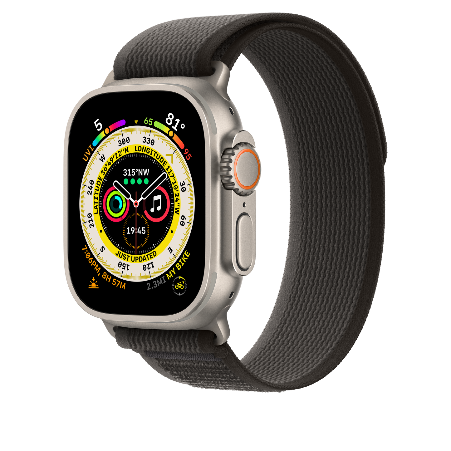 Apple Watch Series 7 (GPS) - Caja de aluminio en blanco estrella de 45 mm - Correa deportiva blanco estrella - Talla única