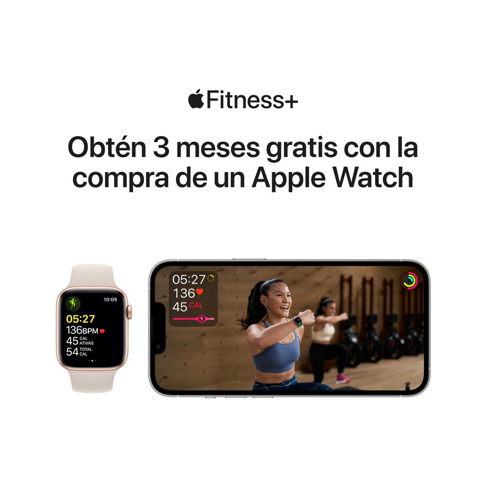 Apple Watch Nike SE (GPS + Cellular) - Caja de aluminio en plata de 40 mm - Correa Nike Platinum Sport puro/negro - Talla única