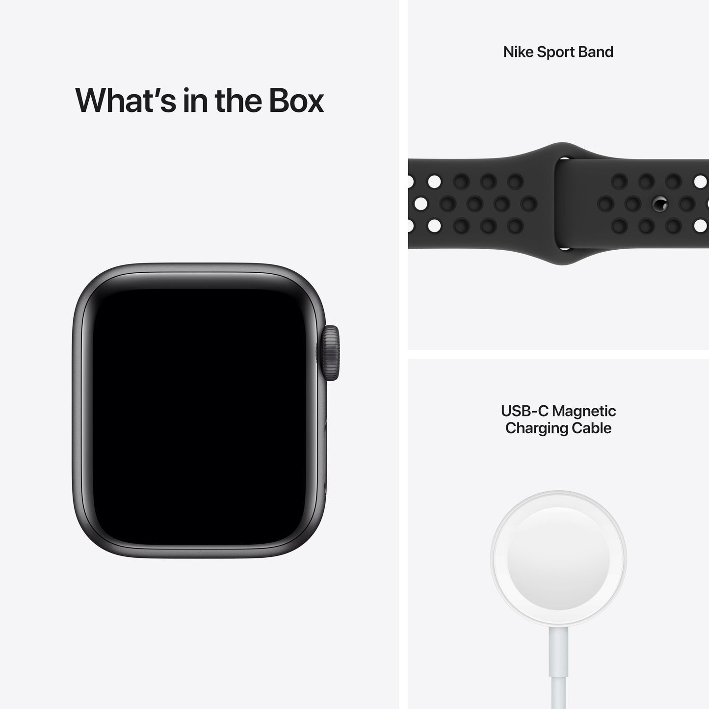 Apple Watch Nike SE (GPS) - Caja de aluminio en gris espacial de 40 mm - Correa Nike Sport antracita/negra - Talla única