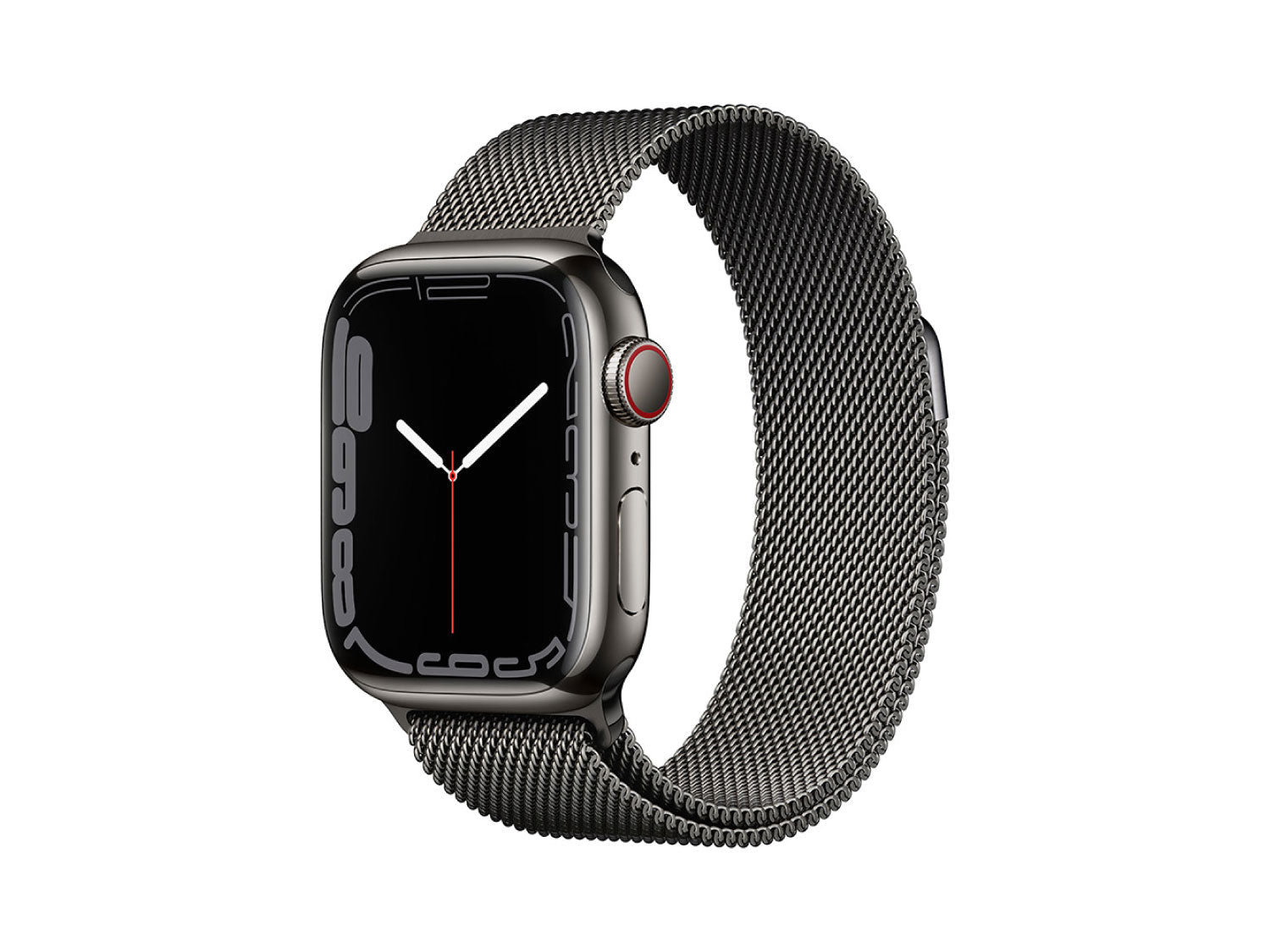 Apple Watch Series 7 Stainless Steel Case with Graphite Milanese Loop