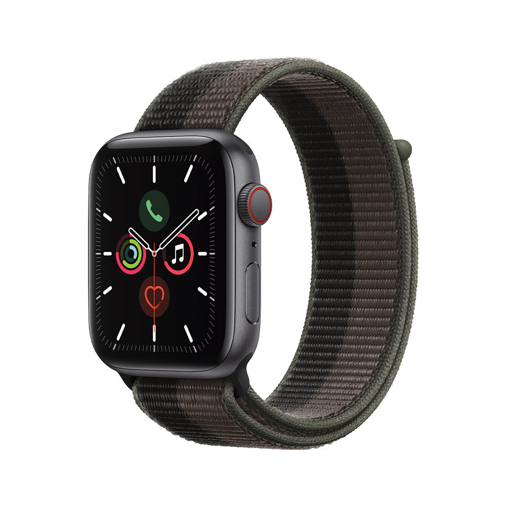 Caja de aluminio para Apple Watch SE con correa deportiva Tornado/gris